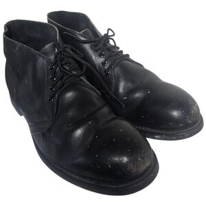 Vintage 1976 Genesco US Navy Chukka Boots Steel Toed Non-Sparking Size 11-11.5